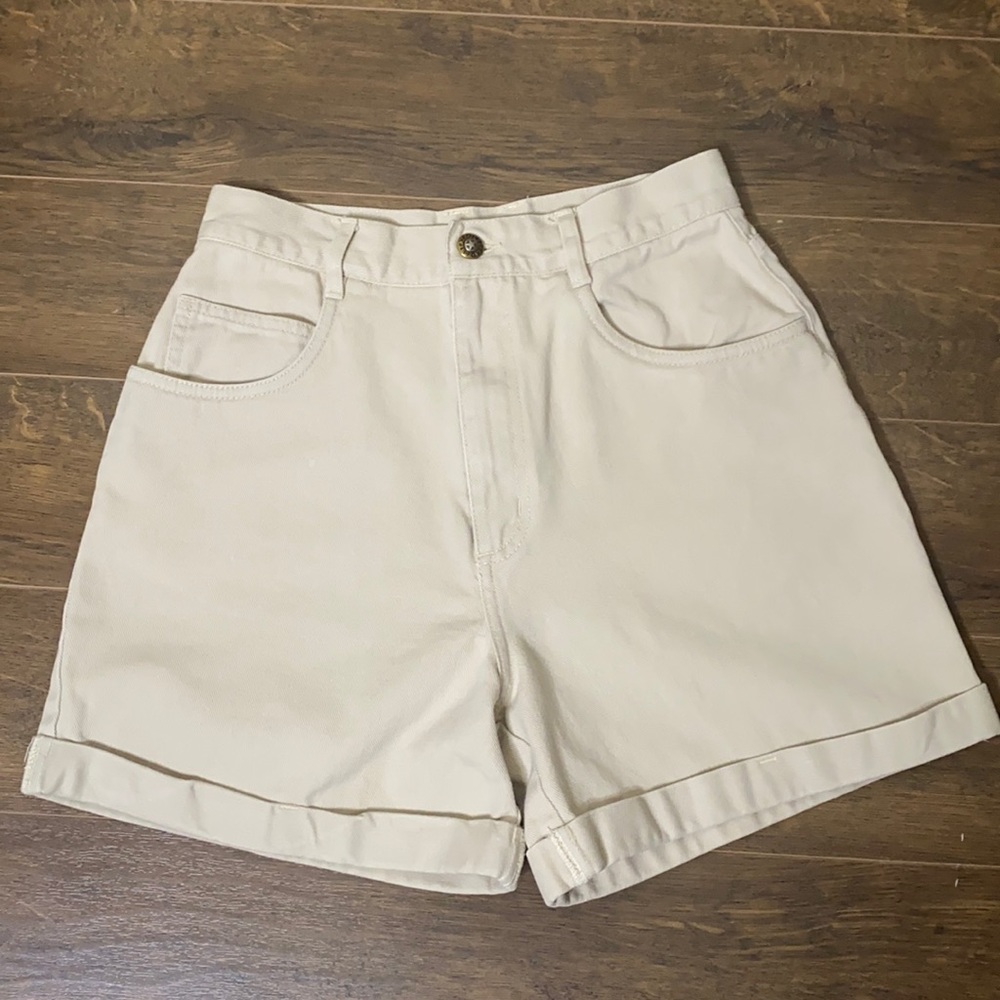 VTG FORENZA High Waist Natural Khaki Jean Shorts